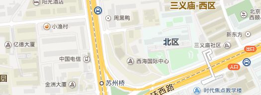 西海国际中心简略地图